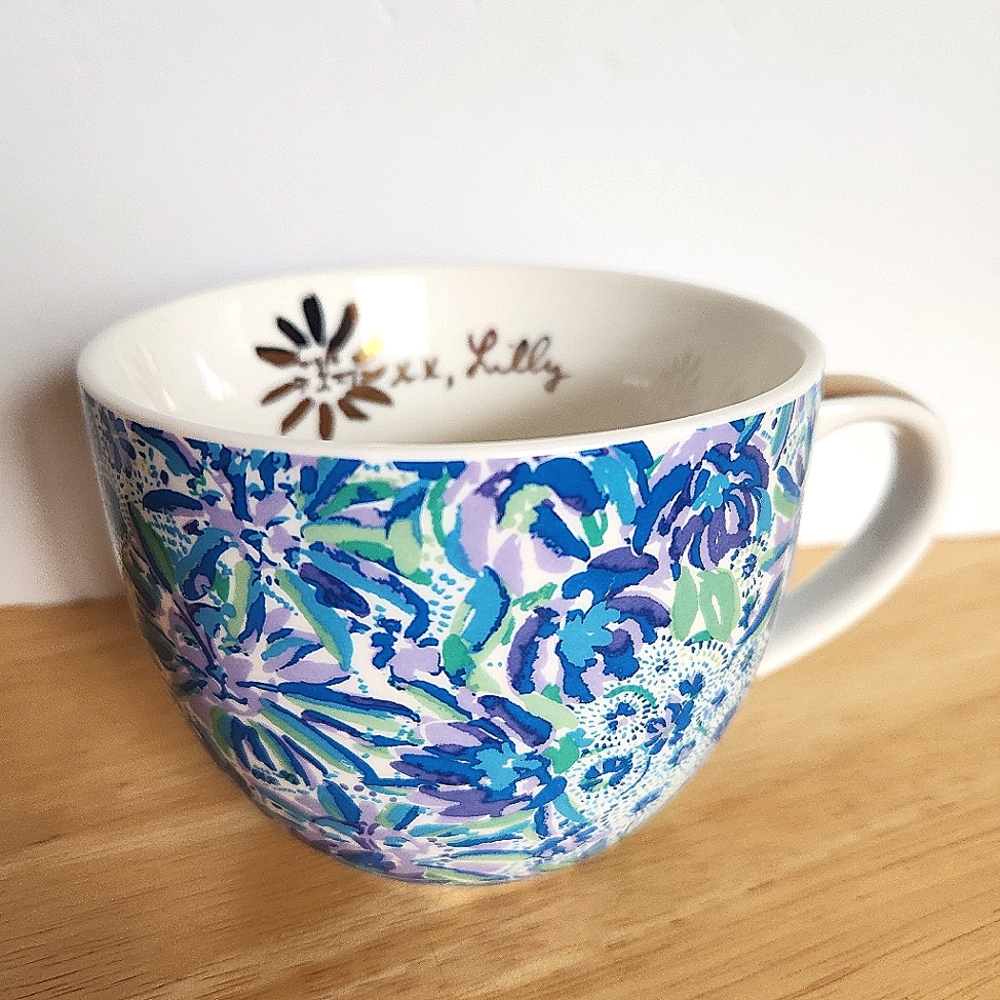 Pair of Lilly Pulitzer High Manetenance 12 Ounce Ceramic Coffee Mugs Tea… - Picture 3 of 13